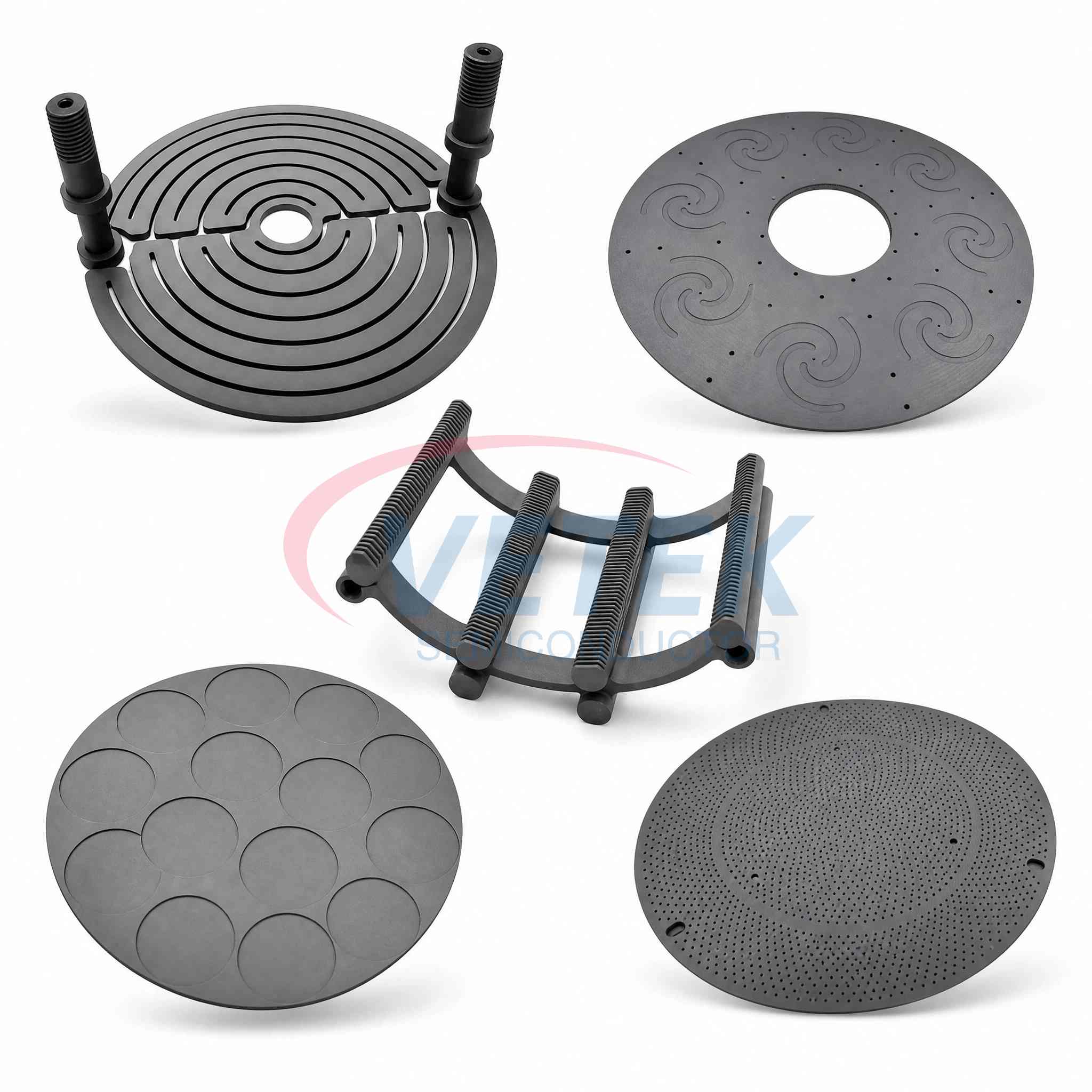 Cur SiC Coated Graphite Susceptor Essential pro Semiconductor Epitaxy