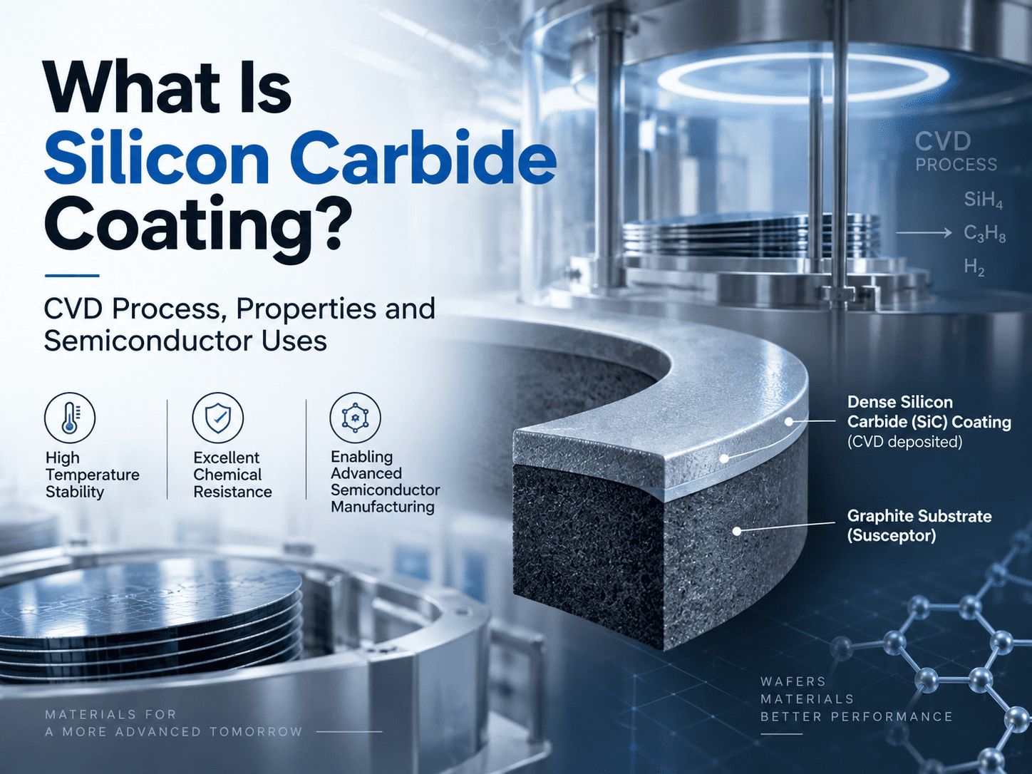 Quid est Silicon Carbide Coating? CVD Process, Properties and Semiconductor Usus